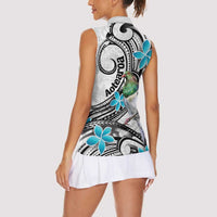 Aotearoa Te Ika-a-Maui Women Sleeveless Polo Shirt South Island Kekeru Maori Koru