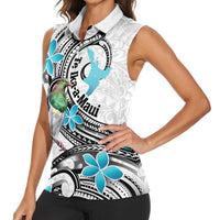 Aotearoa Te Ika-a-Maui Women Sleeveless Polo Shirt South Island Kekeru Maori Koru