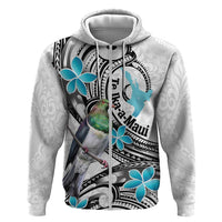 Aotearoa Te Ika-a-Maui Zip Hoodie South Island Kekeru Maori Koru LT14 Zip Hoodie White - Polynesian Pride