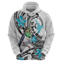 Aotearoa Te Ika-a-Maui Zip Hoodie South Island Kekeru Maori Koru LT14 - Polynesian Pride