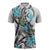 Aotearoa Te Ika-a-Maui Zipper Polo Shirt South Island Kekeru Maori Koru - Polynesian Pride