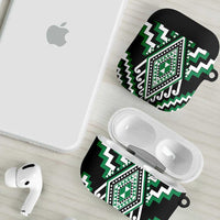 Green New Zealand Taniko Poutama Patikitiki AirPods Case - Polynesian Pride