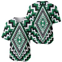Green Aotearoa Taniko Poutama Patikitiki Baseball Jersey