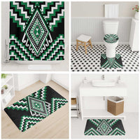 Green New Zealand Taniko Poutama Patikitiki Bathroom Set - Polynesian Pride