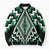 Green New Zealand Taniko Poutama Patikitiki Bomber Puffer Jacket - Polynesian Pride