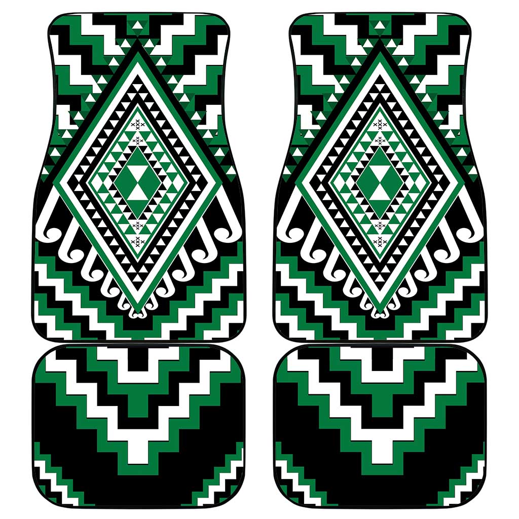 Green Aotearoa Taniko Poutama Patikitiki Car Mats