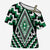 Green New Zealand Taniko Poutama Patikitiki Cross Shoulder Shirt - Polynesian Pride