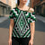 Green New Zealand Taniko Poutama Patikitiki Cross Shoulder Shirt - Polynesian Pride