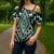Green New Zealand Taniko Poutama Patikitiki Cross Shoulder Shirt - Polynesian Pride
