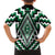 Green Aotearoa Taniko Poutama Patikitiki Family Matching Long Sleeve Bodycon Dress and Hawaiian Shirt