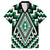 Green Aotearoa Taniko Poutama Patikitiki Family Matching Long Sleeve Bodycon Dress and Hawaiian Shirt