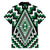 Green Aotearoa Taniko Poutama Patikitiki Family Matching Long Sleeve Bodycon Dress and Hawaiian Shirt