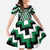 Green Aotearoa Taniko Poutama Patikitiki Family Matching Mermaid Dress and Hawaiian Shirt