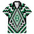 Green Aotearoa Taniko Poutama Patikitiki Family Matching Mermaid Dress and Hawaiian Shirt
