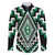 Green Aotearoa Taniko Poutama Patikitiki Family Matching Mermaid Dress and Hawaiian Shirt