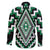 Green Aotearoa Taniko Poutama Patikitiki Family Matching Mermaid Dress and Hawaiian Shirt