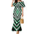 Green Aotearoa Taniko Poutama Patikitiki Family Matching Mermaid Dress and Hawaiian Shirt