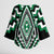 Green New Zealand Taniko Poutama Patikitiki Kimono Sleeve Blouse - Polynesian Pride