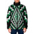 Green New Zealand Taniko Poutama Patikitiki Padded Jacket - Polynesian Pride