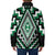 Green New Zealand Taniko Poutama Patikitiki Padded Jacket - Polynesian Pride