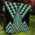 Green Aotearoa Taniko Poutama Patikitiki Quilt