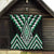 Green Aotearoa Taniko Poutama Patikitiki Quilt