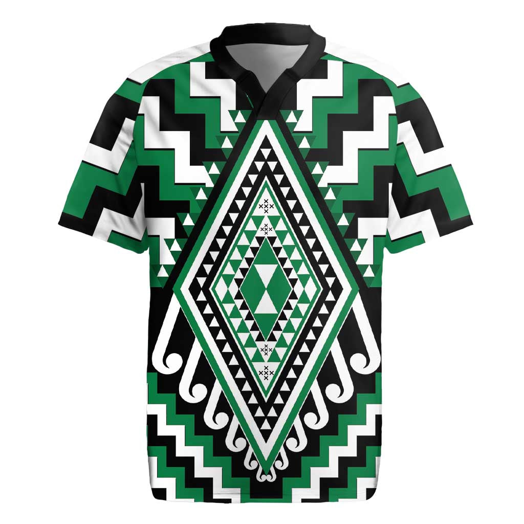 Green Aotearoa Taniko Poutama Patikitiki Rugby Jersey