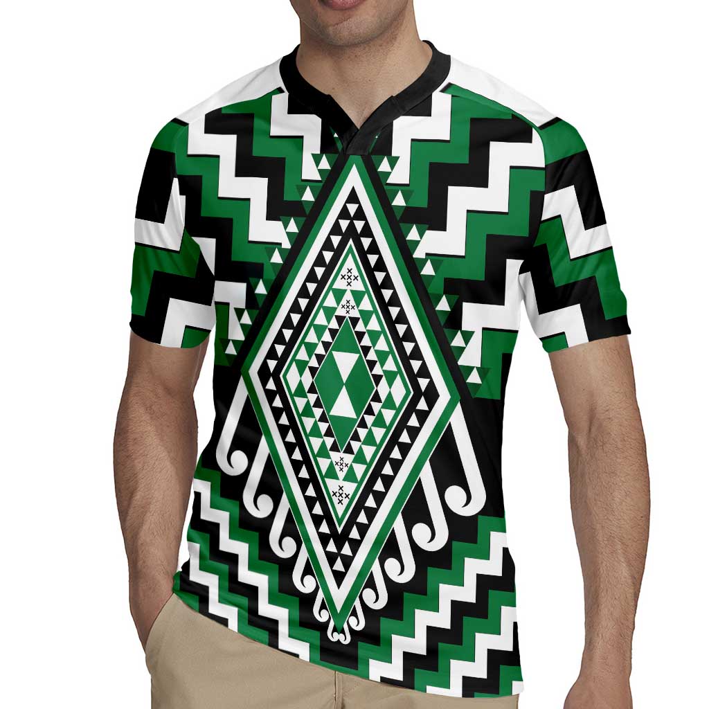 Green Aotearoa Taniko Poutama Patikitiki Rugby Jersey