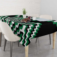 Green Aotearoa Taniko Poutama Patikitiki Tablecloth