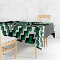 Green Aotearoa Taniko Poutama Patikitiki Tablecloth