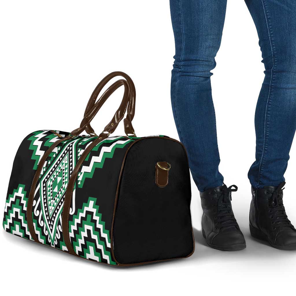 Green New Zealand Taniko Poutama Patikitiki Travel Bag - Polynesian Pride