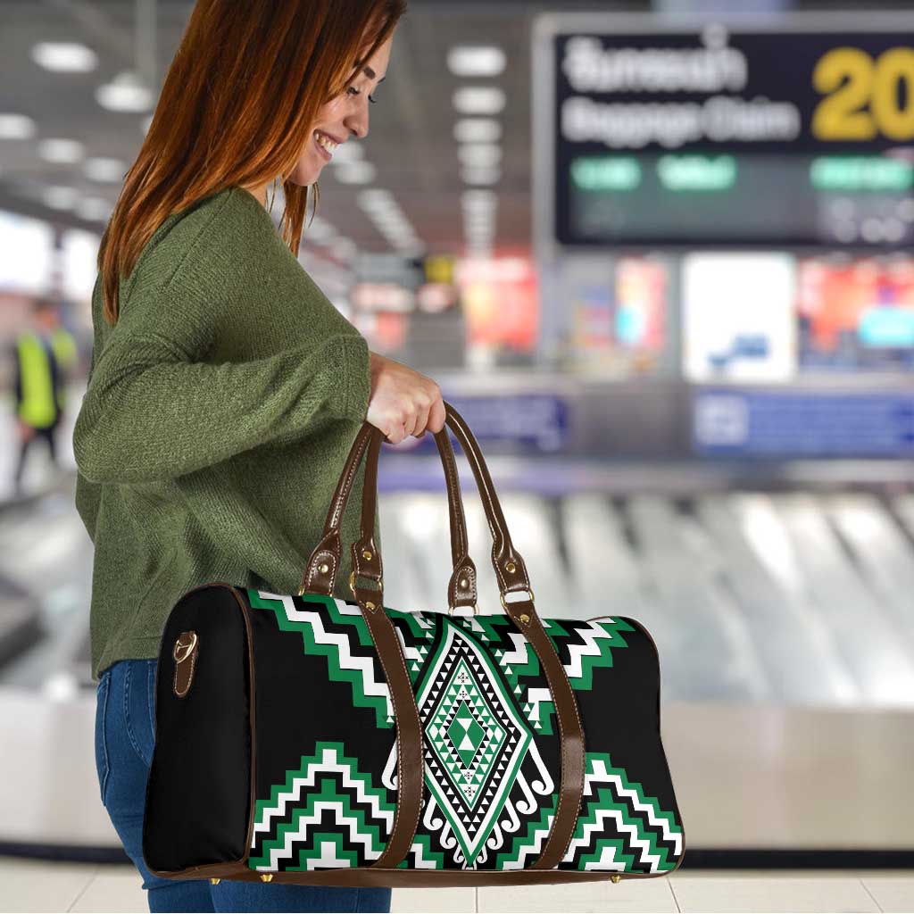 Green New Zealand Taniko Poutama Patikitiki Travel Bag - Polynesian Pride