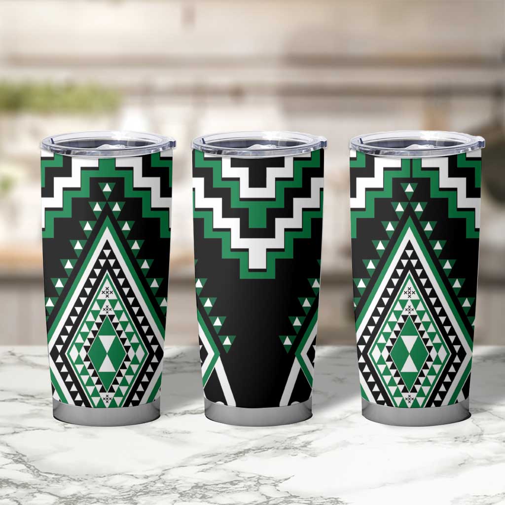 Green Aotearoa Taniko Poutama Patikitiki Tumbler Cup