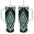 Green Aotearoa Taniko Poutama Patikitiki Tumbler With Handle