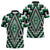 Green New Zealand Taniko Poutama Patikitiki Zipper Polo Shirt - Polynesian Pride