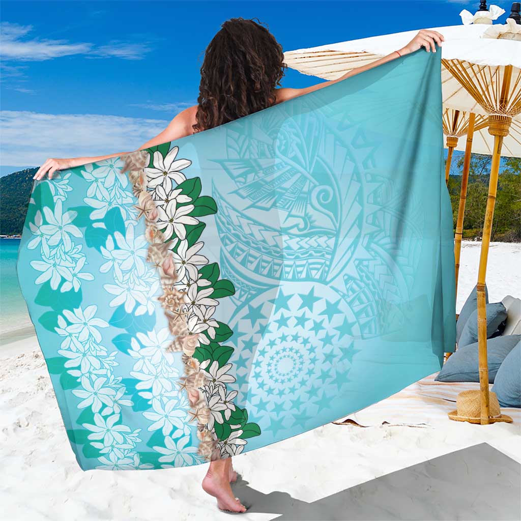 Cook Islands Tiare Maori With Conch Shell Sarong Pasifika Fest Polynesian Tattoo Turquoise