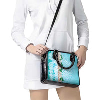 Cook Islands Tiare Maori With Conch Shell Shoulder Handbag Pasifika Fest Polynesian Tattoo Turquoise LT14 - Polynesian Pride
