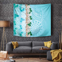 Cook Islands Tiare Maori With Conch Shell Tapestry Pasifika Fest Polynesian Tattoo Turquoise