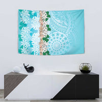 Cook Islands Tiare Maori With Conch Shell Tapestry Pasifika Fest Polynesian Tattoo Turquoise