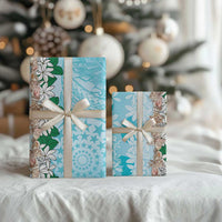Cook Islands Tiare Maori With Conch Shell Wrapping Paper Pasifika Fest Polynesian Tattoo Turquoise LT14 - Polynesian Pride