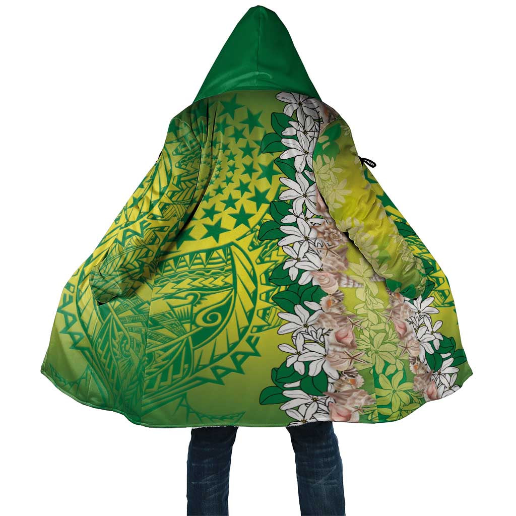 Cook Islands Tiare Maori With Conch Shell Cloak Pasifika Fest Polynesian Tattoo Green LT14 Unisex Green - Polynesian Pride