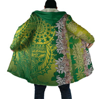 Cook Islands Tiare Maori With Conch Shell Cloak Pasifika Fest Polynesian Tattoo Green LT14 - Polynesian Pride