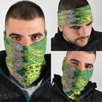 Cook Islands Tiare Maori With Conch Shell Neck Gaiter Pasifika Fest Polynesian Tattoo Green LT14 - Polynesian Pride