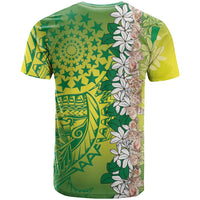 Cook Islands Tiare Maori With Conch Shell T Shirt Pasifika Fest Polynesian Tattoo Green