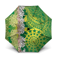 Cook Islands Tiare Maori With Conch Shell Umbrella Pasifika Fest Polynesian Tattoo Green