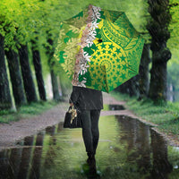 Cook Islands Tiare Maori With Conch Shell Umbrella Pasifika Fest Polynesian Tattoo Green