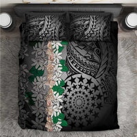 Cook Islands Tiare Maori With Conch Shell Bedding Set Pasifika Fest Polynesian Tattoo Black LT14 Black - Polynesian Pride
