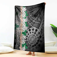 Cook Islands Tiare Maori With Conch Shell Blanket Pasifika Fest Polynesian Tattoo Black