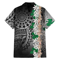 Cook Islands Tiare Maori With Conch Shell Hawaiian Shirt Pasifika Fest Polynesian Tattoo Black LT14 - Polynesian Pride