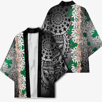 Cook Islands Tiare Maori With Conch Shell Kimono Pasifika Fest Polynesian Tattoo Black